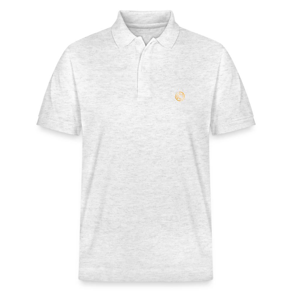 Bio-Poloshirt Herren Logo - Weiß meliert