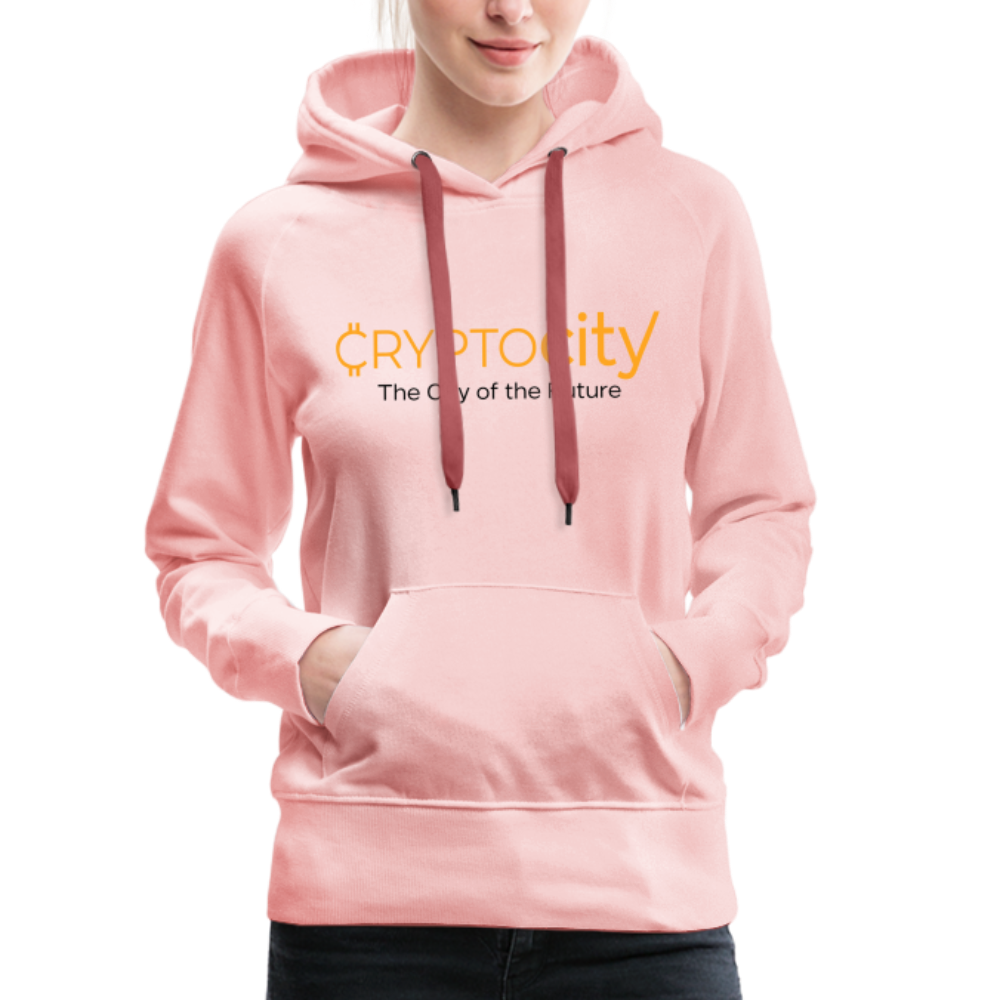 Frauen Premium Hoodie The City of the Future - Kristallrosa