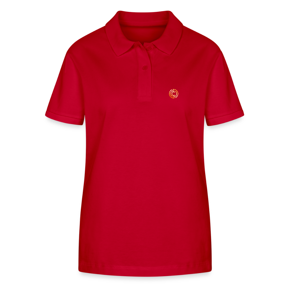 Frauen Bio-Poloshirt Logo - Rot
