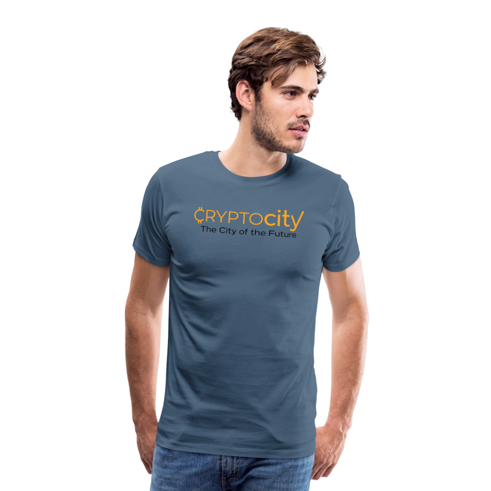 Männer Premium T-Shirt City of the Future - Blaugrau