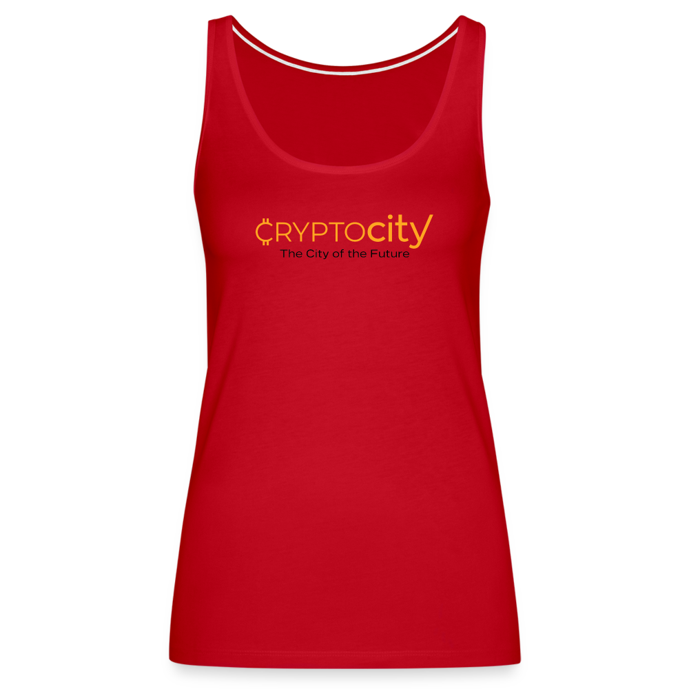 Frauen Premium Tank Top The City of the Future - Rot