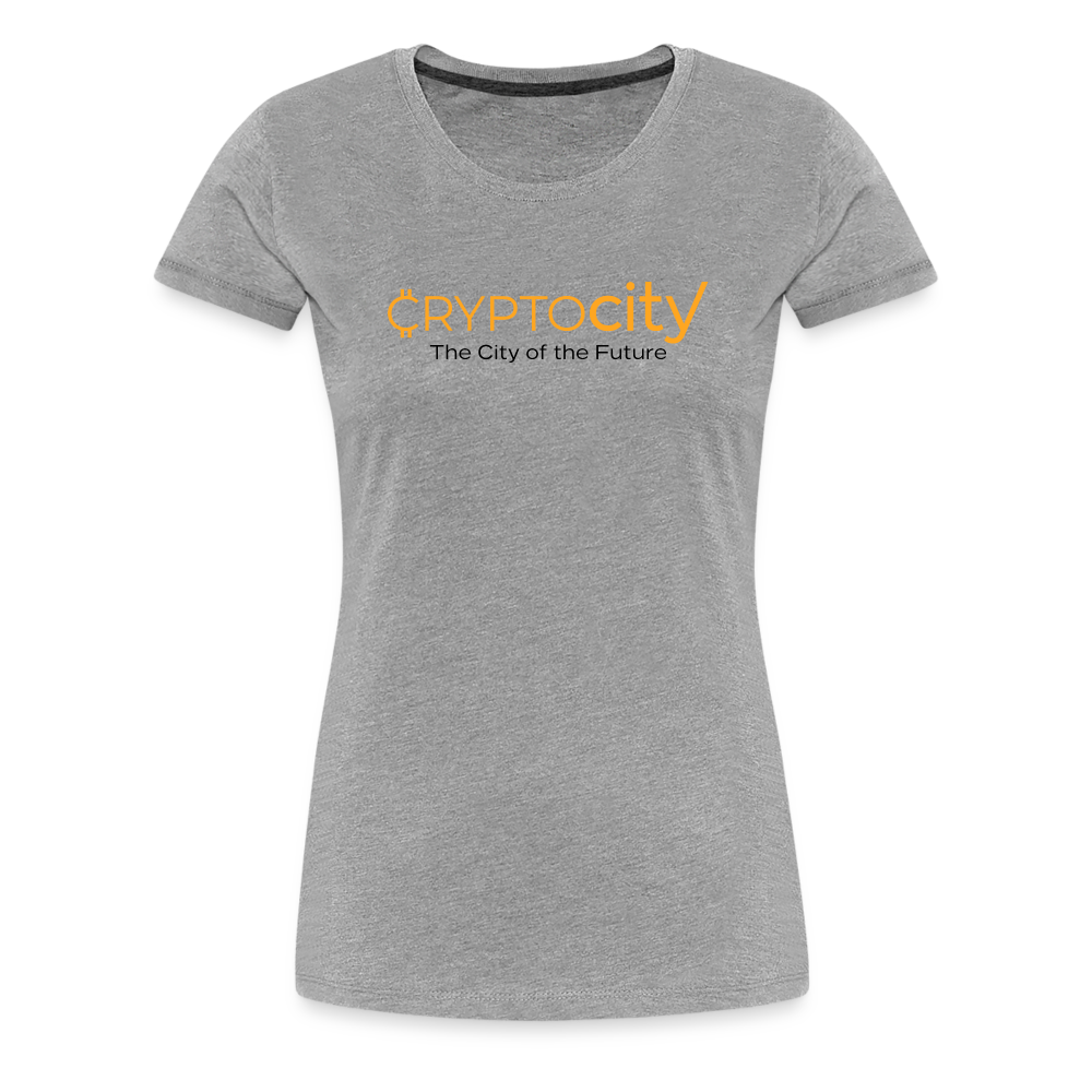 Frauen Premium T-Shirt The City of the Future - Grau meliert