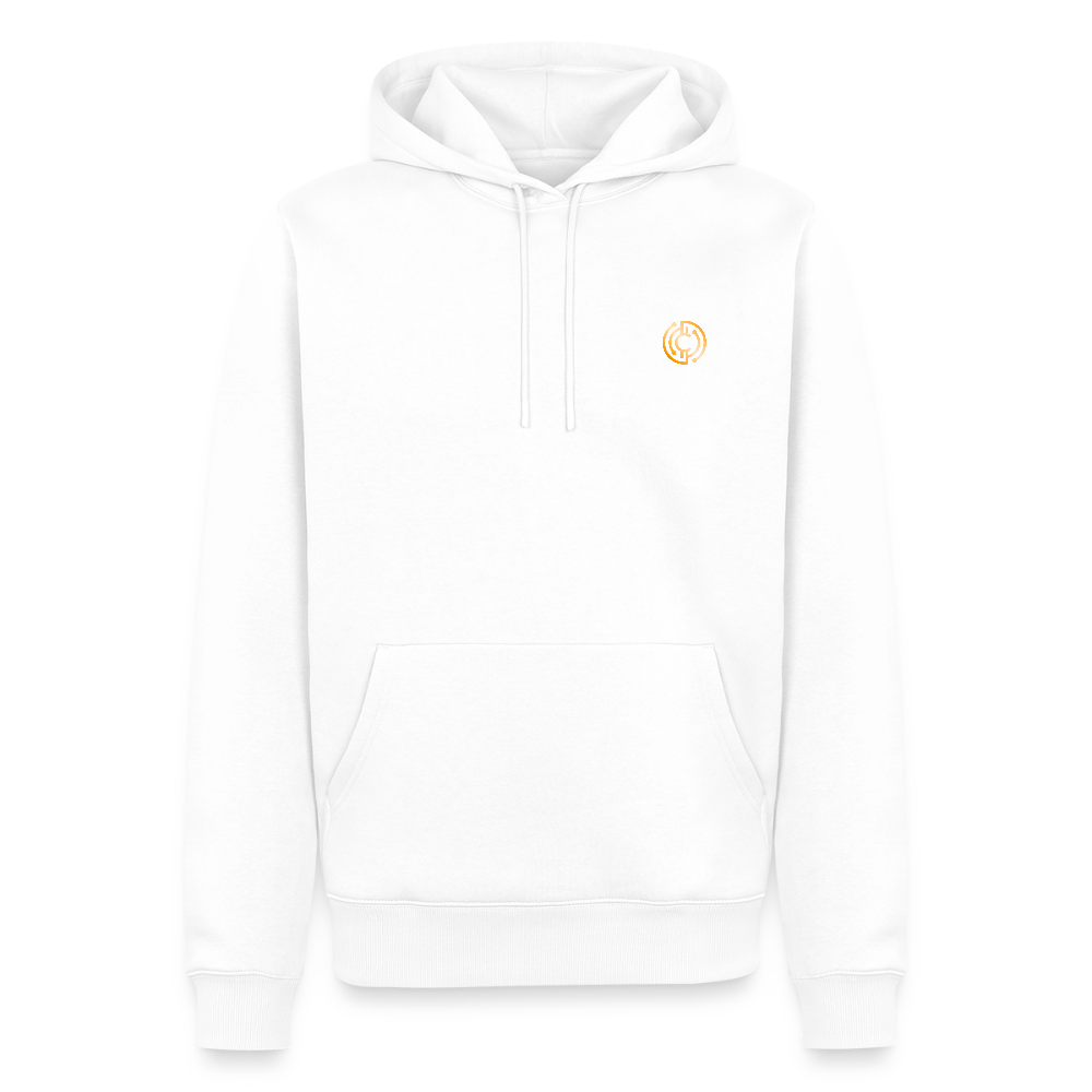 Männer Premium Hoodie The City + Logo - Weiß