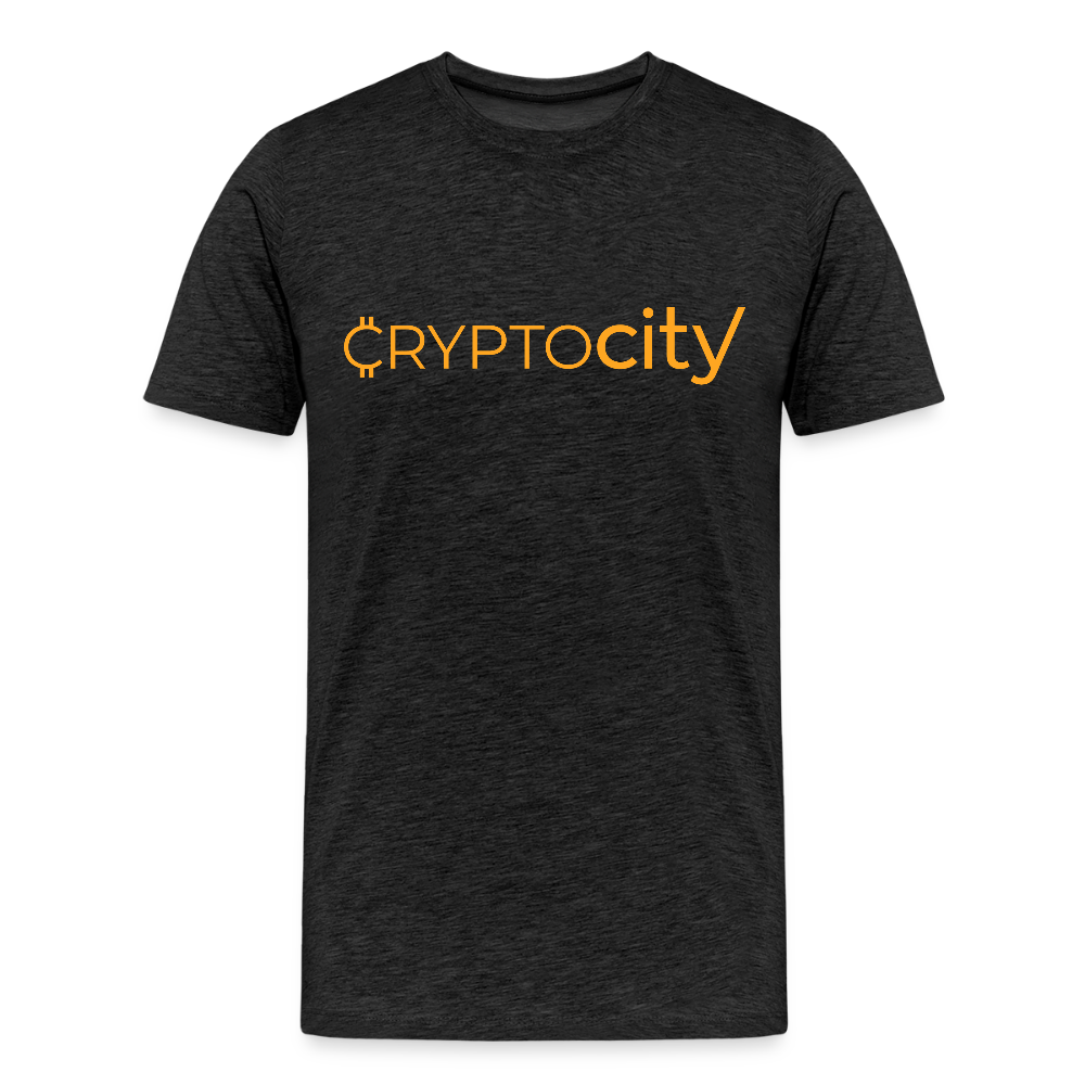 Männer Premium T-Shirt mit dem klassischen CryptoCity Schriftzug - Anthrazit