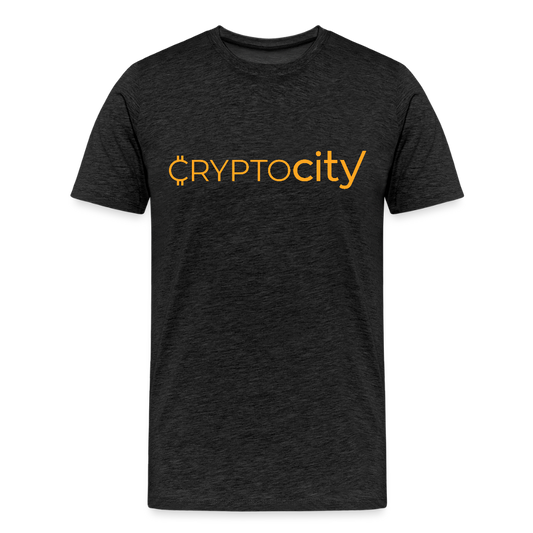 Männer Premium T-Shirt mit dem klassischen CryptoCity Schriftzug - Anthrazit