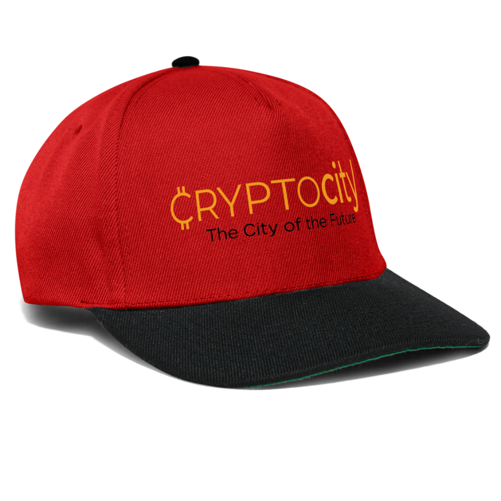 Snapback Cap The City of the Future - Rot/Schwarz