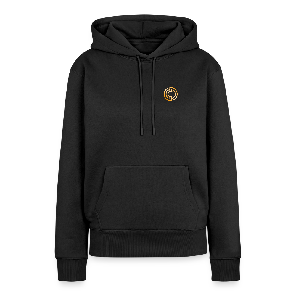 Frauen Premium Hoodie Logo - Schwarz
