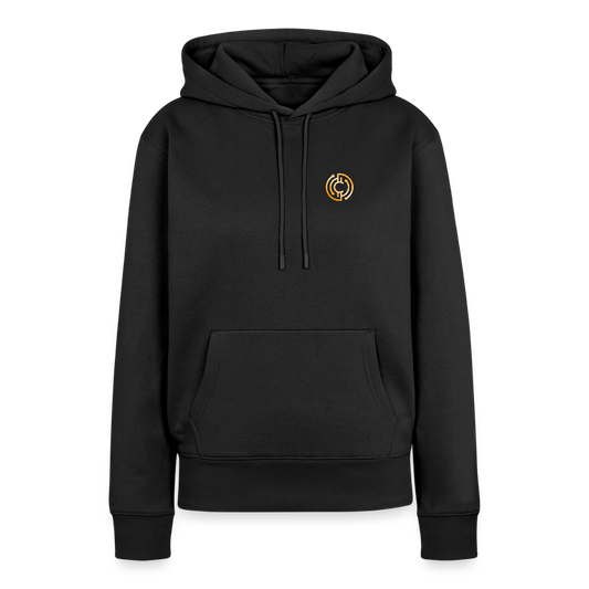 Frauen Premium Hoodie Logo - Schwarz
