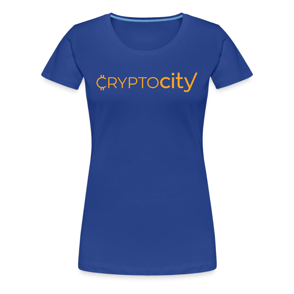 Frauen Premium T-Shirt mit dem klassischen Crypto City Schriftzug - Königsblau