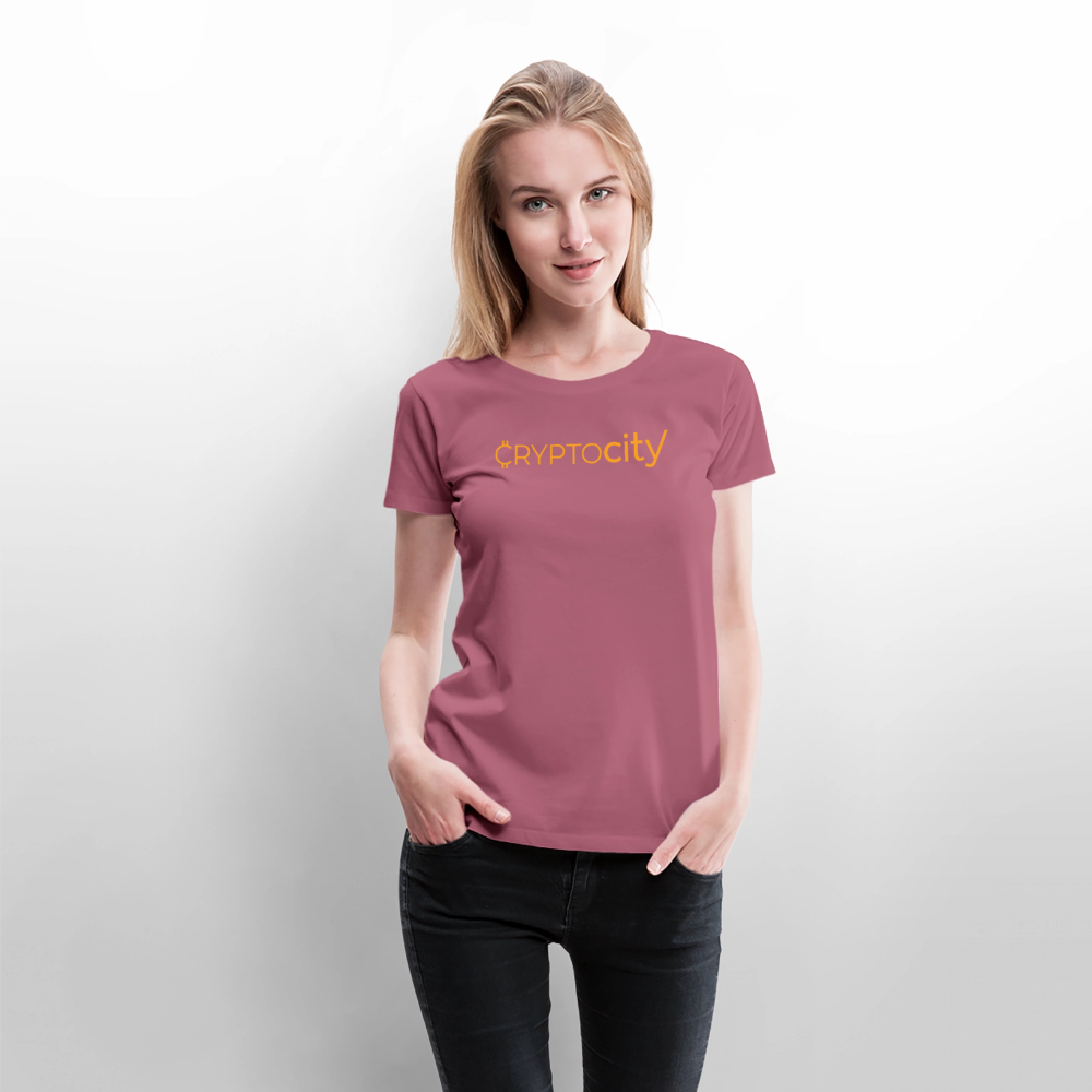 Frauen Premium T-Shirt mit dem klassischen Crypto City Schriftzug - Mauve