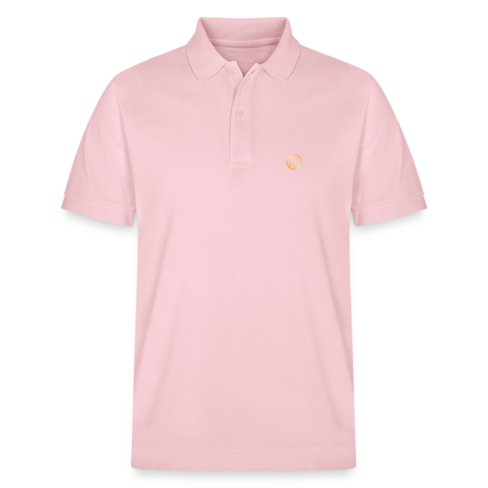 Bio-Poloshirt Herren The City + Logo - Hellrosa