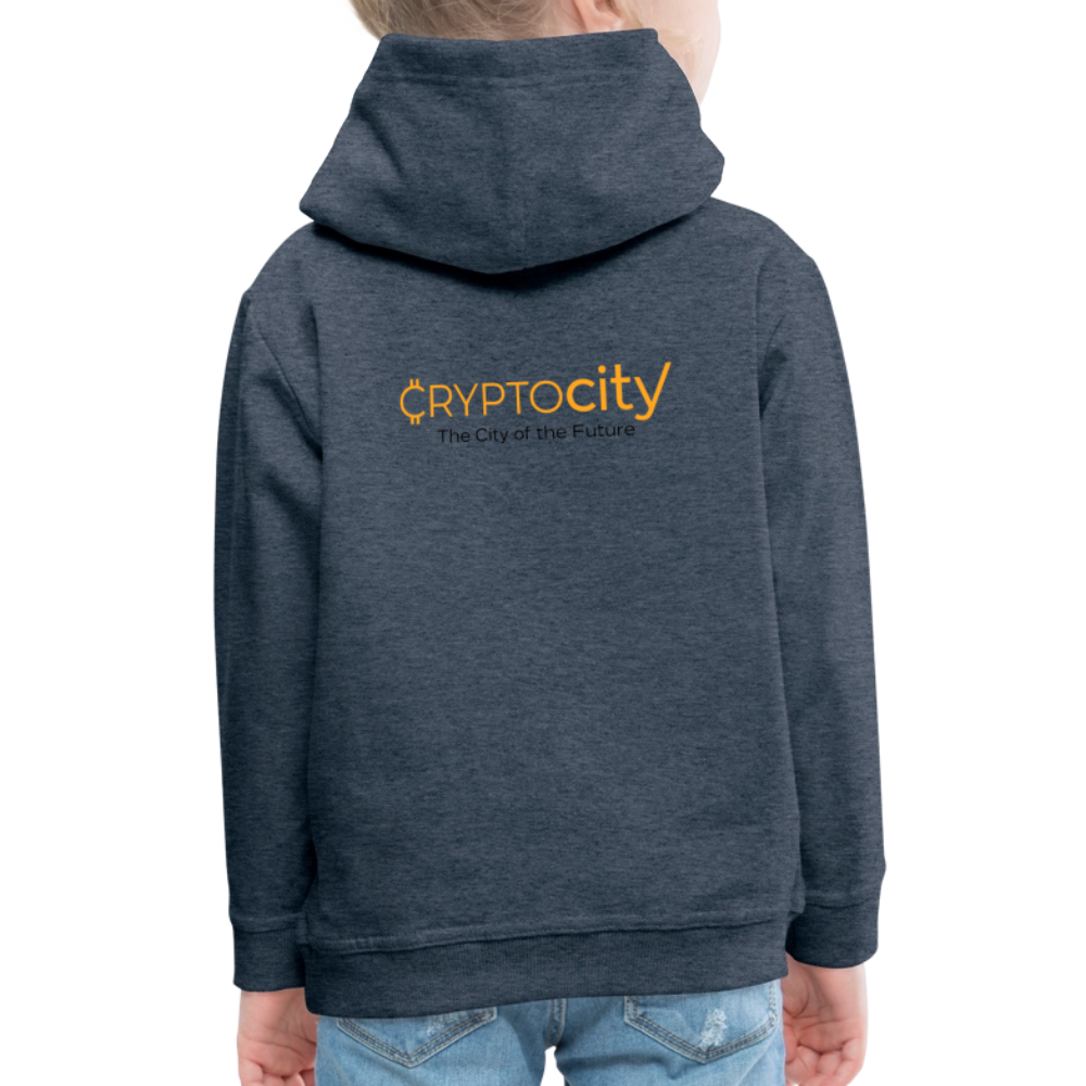 Kinder Premium Hoodie The City + Logo - Jeansblau