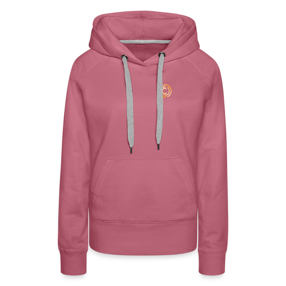 Frauen Premium Hoodie The City + Logo - Malve