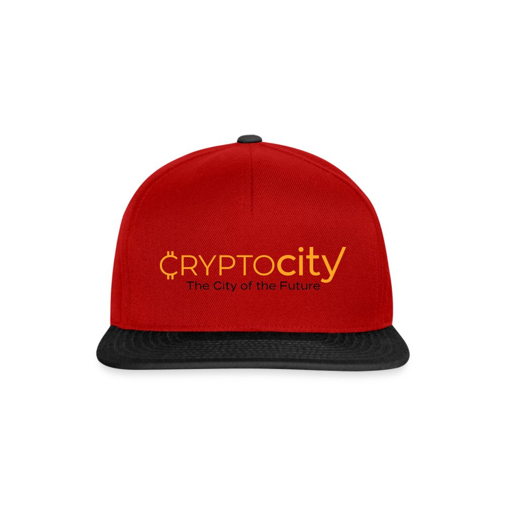 Snapback Cap The City of the Future - Rot/Schwarz