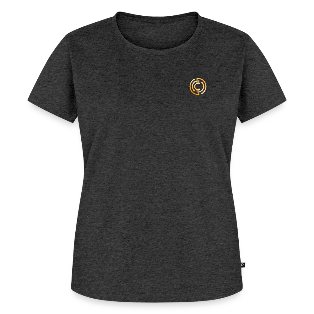 Frauen Premium T-Shirt The City + Logo - Anthrazit meliert