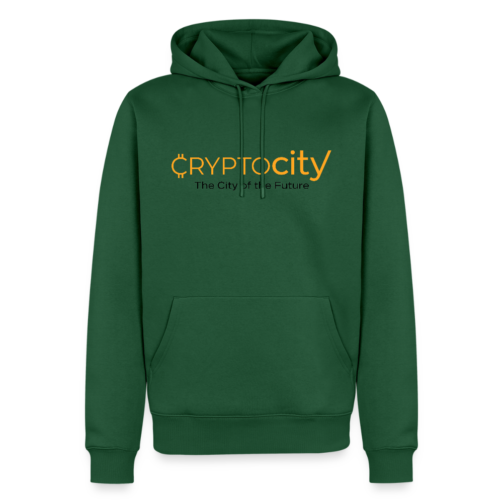 Männer Premium Hoodie The City of the Future - Flaschengrün