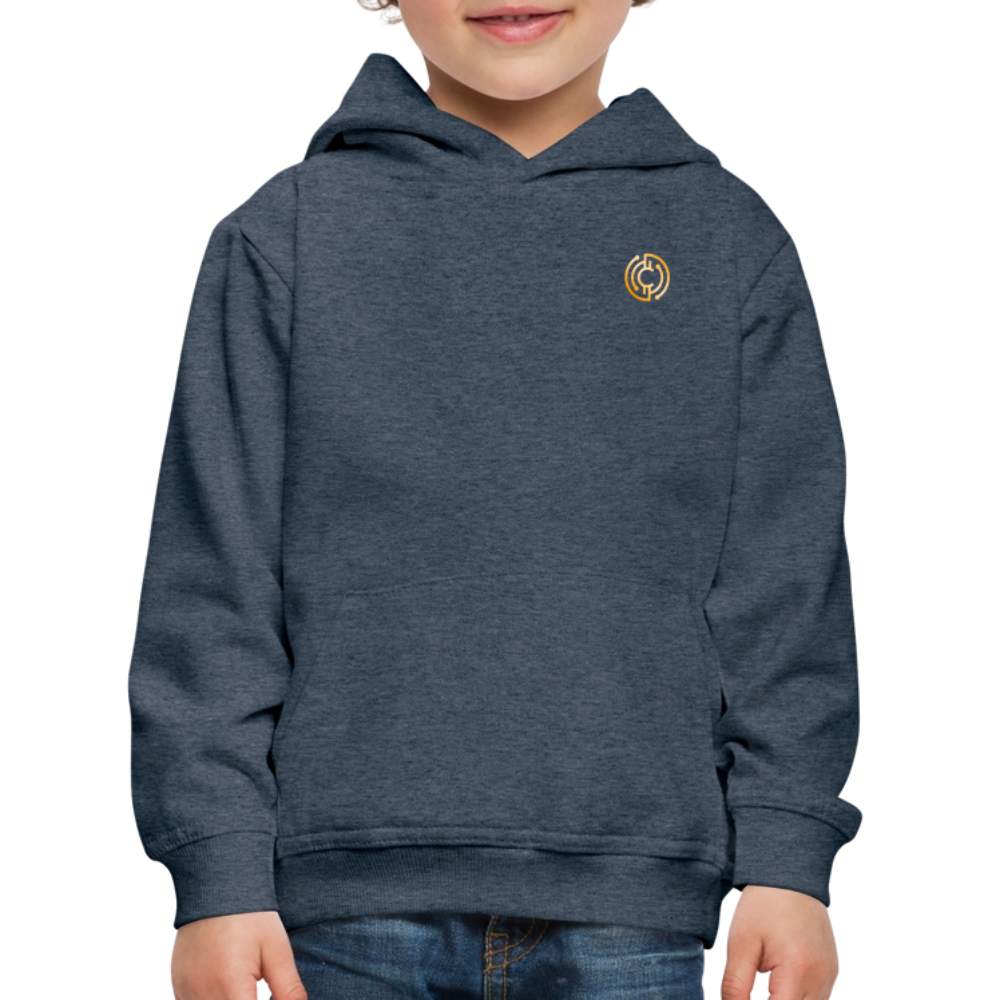 Kinder Premium Hoodie Logo - Jeansblau
