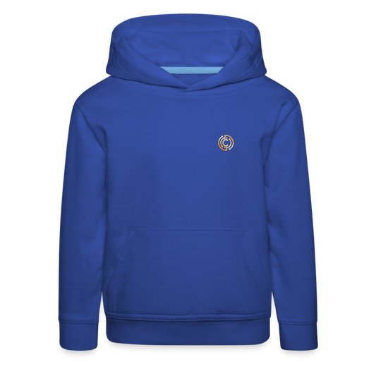 Kinder Premium Hoodie The City + Logo - Royalblau