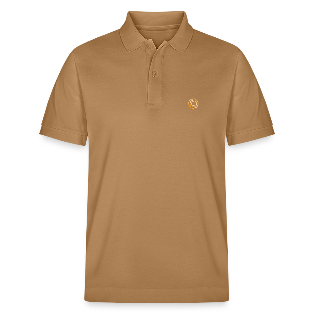 Bio-Poloshirt Herren Logo - Karamell 