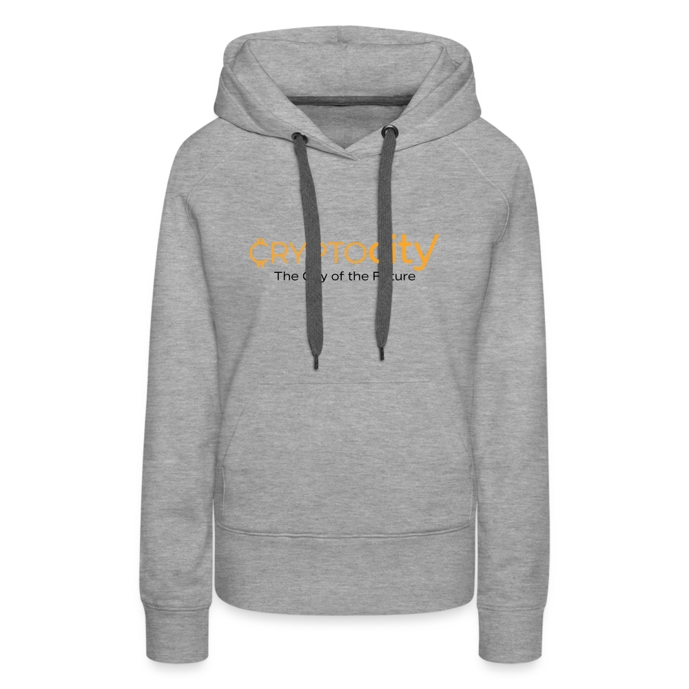 Frauen Premium Hoodie The City of the Future - Grau meliert