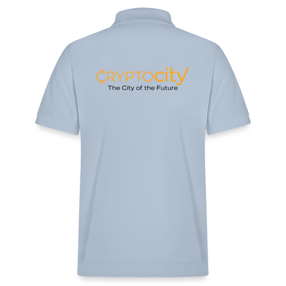 Bio-Poloshirt Herren The City + Logo - sky Blue