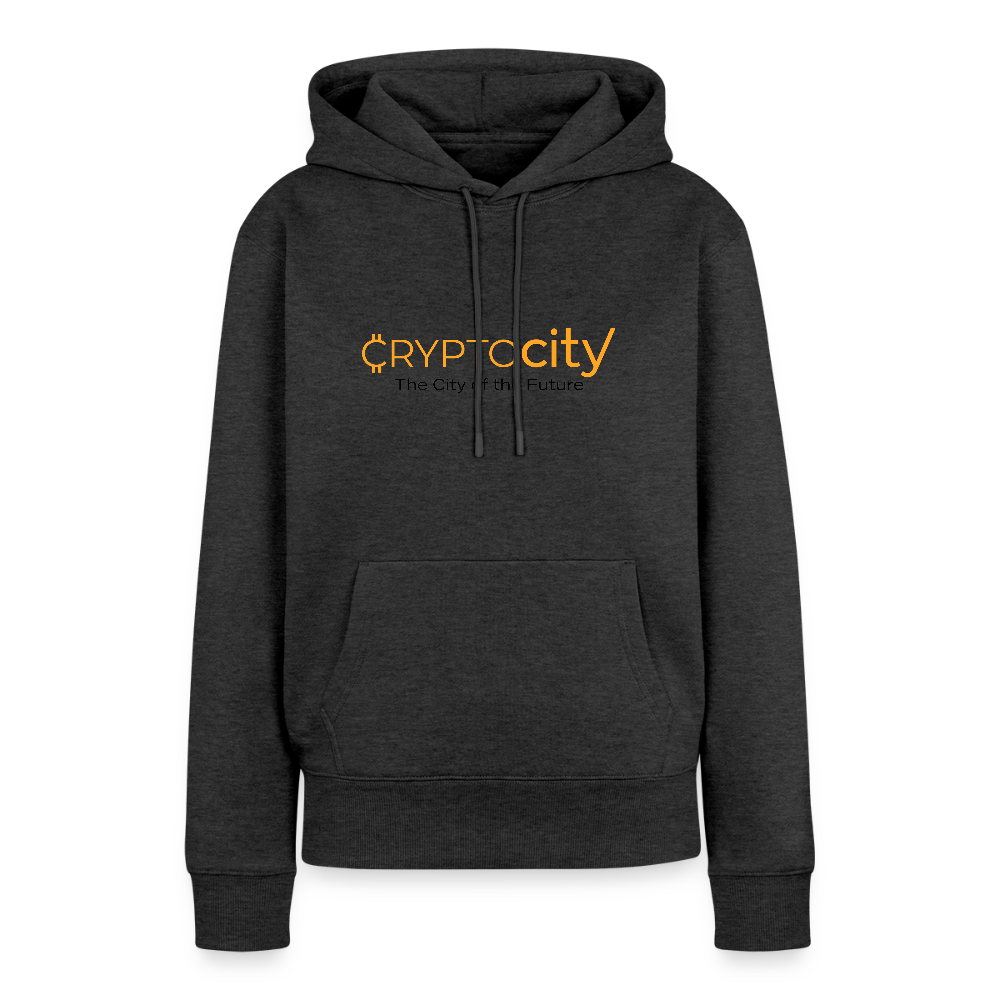 Frauen Premium Hoodie The City of the Future - Anthrazit meliert