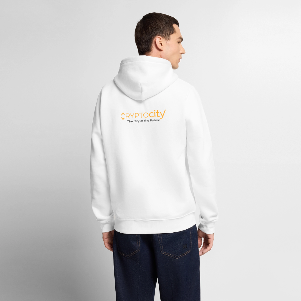 Männer Premium Hoodie The City + Logo - Weiß