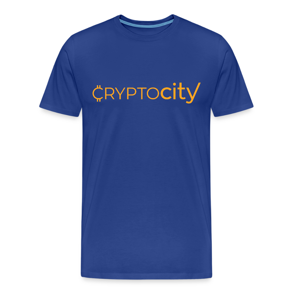 Männer Premium T-Shirt mit dem klassischen CryptoCity Schriftzug - Königsblau