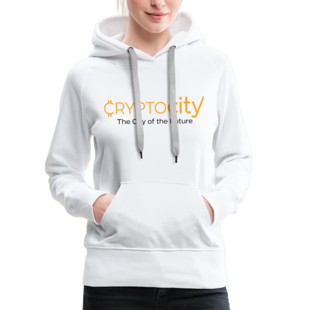 Frauen Premium Hoodie The City of the Future - Weiß