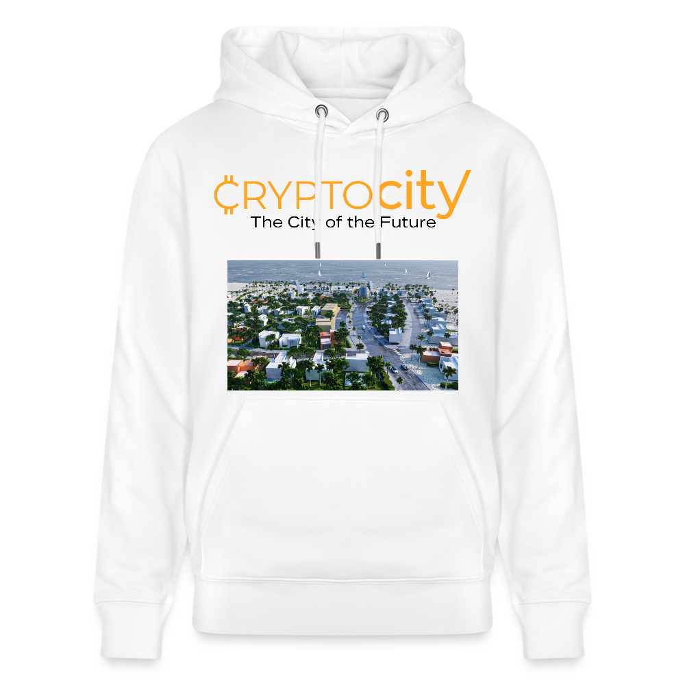 Unisex Bio-Hoodie The City of the Future - Weiß