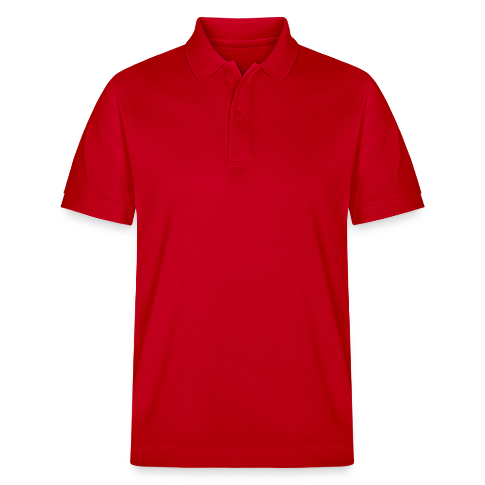 Bio-Poloshirt Herren mit dem klassischen CryptoCity Schriftug - Rot