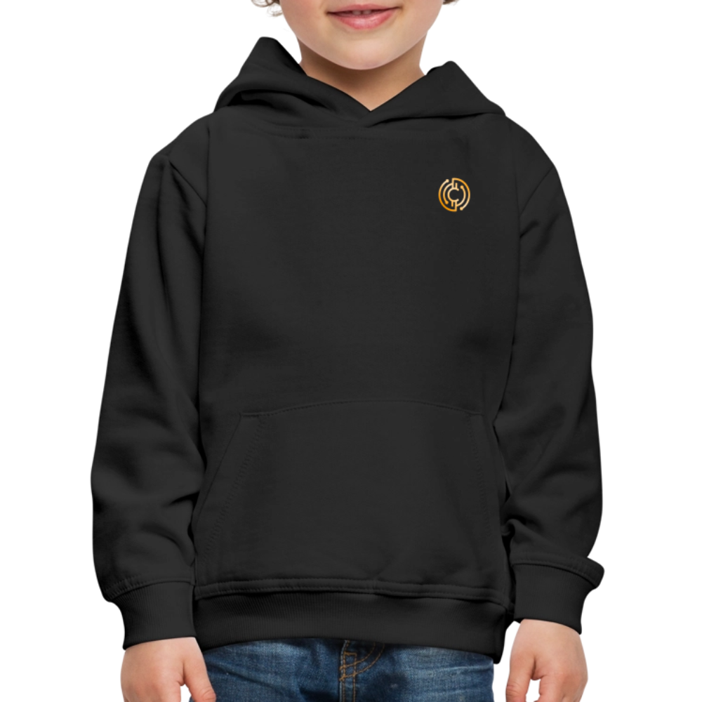 Kinder Premium Hoodie Logo - Schwarz