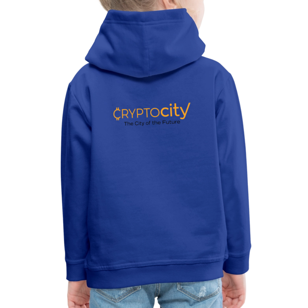 Kinder Premium Hoodie The City + Logo - Royalblau