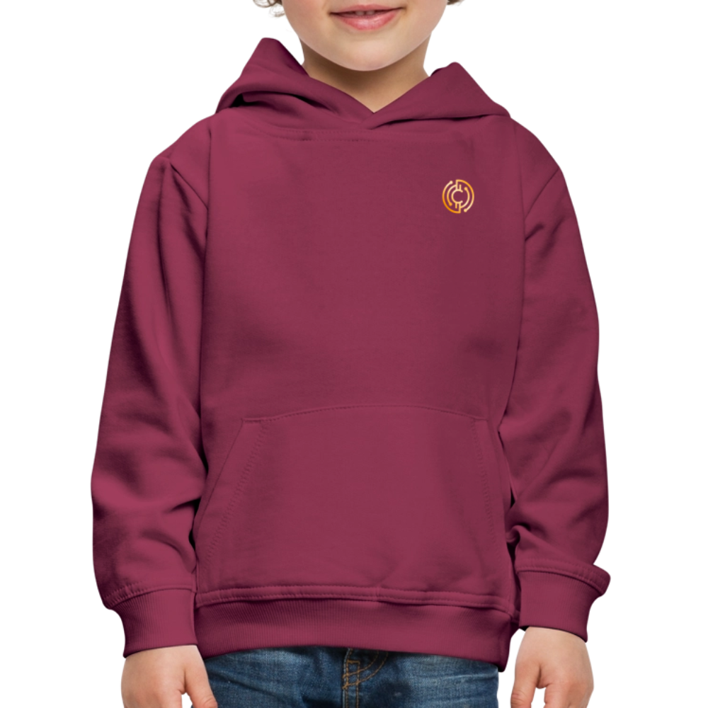 Kinder Premium Hoodie Logo - Bordeaux
