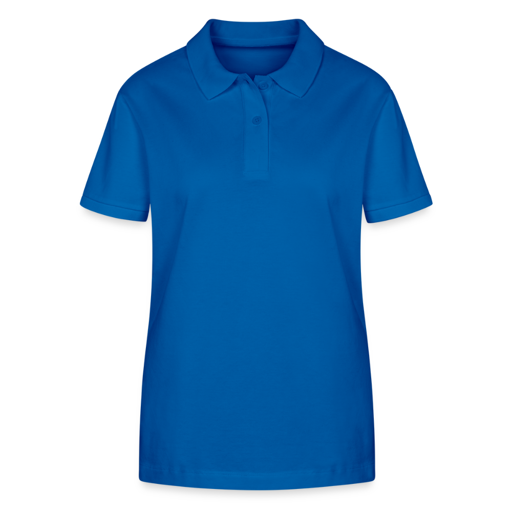 Frauen Bio-Poloshirt mit dem klassischen CryptoCity Schriftzug - Königsblau