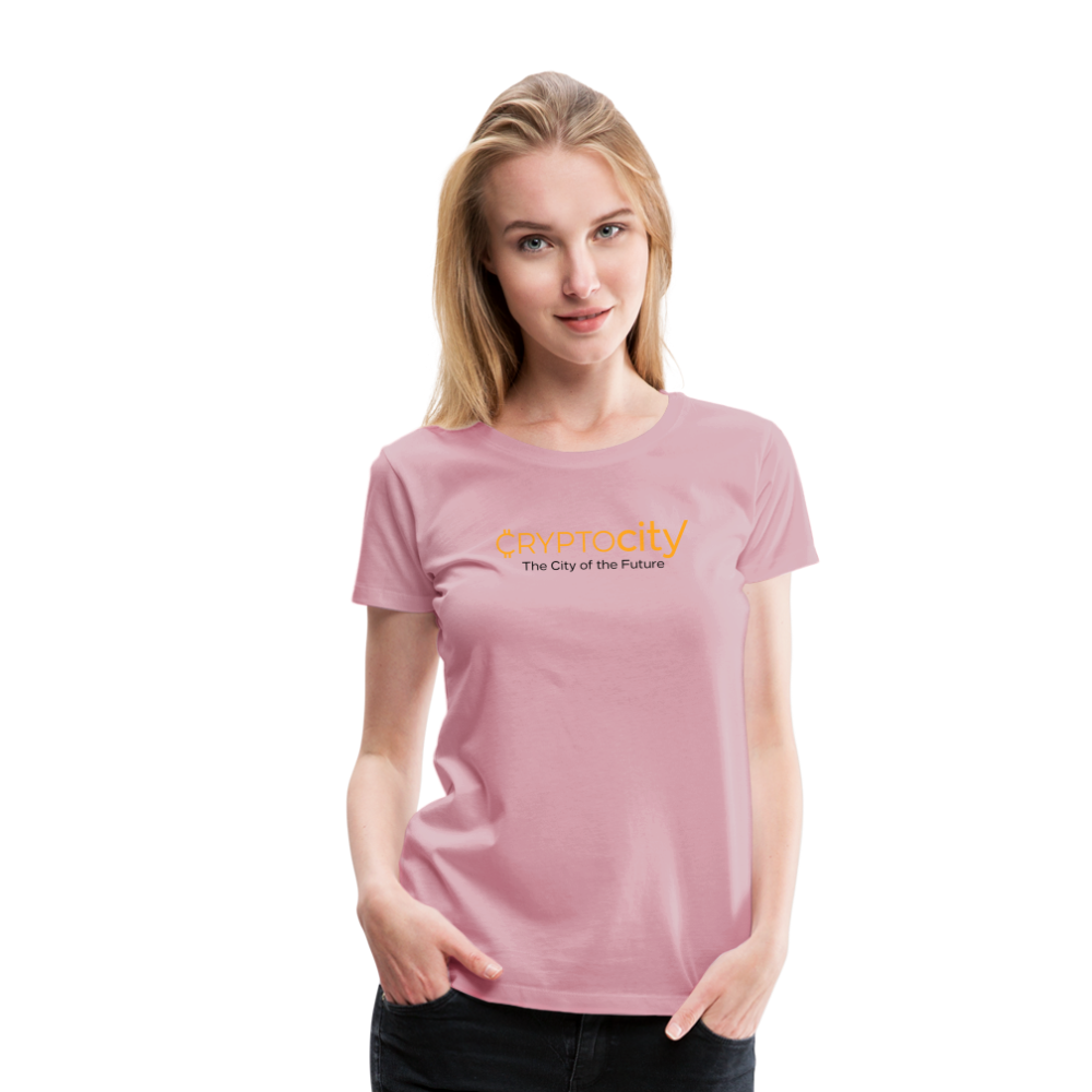 Frauen Premium T-Shirt The City of the Future - Hellrosa