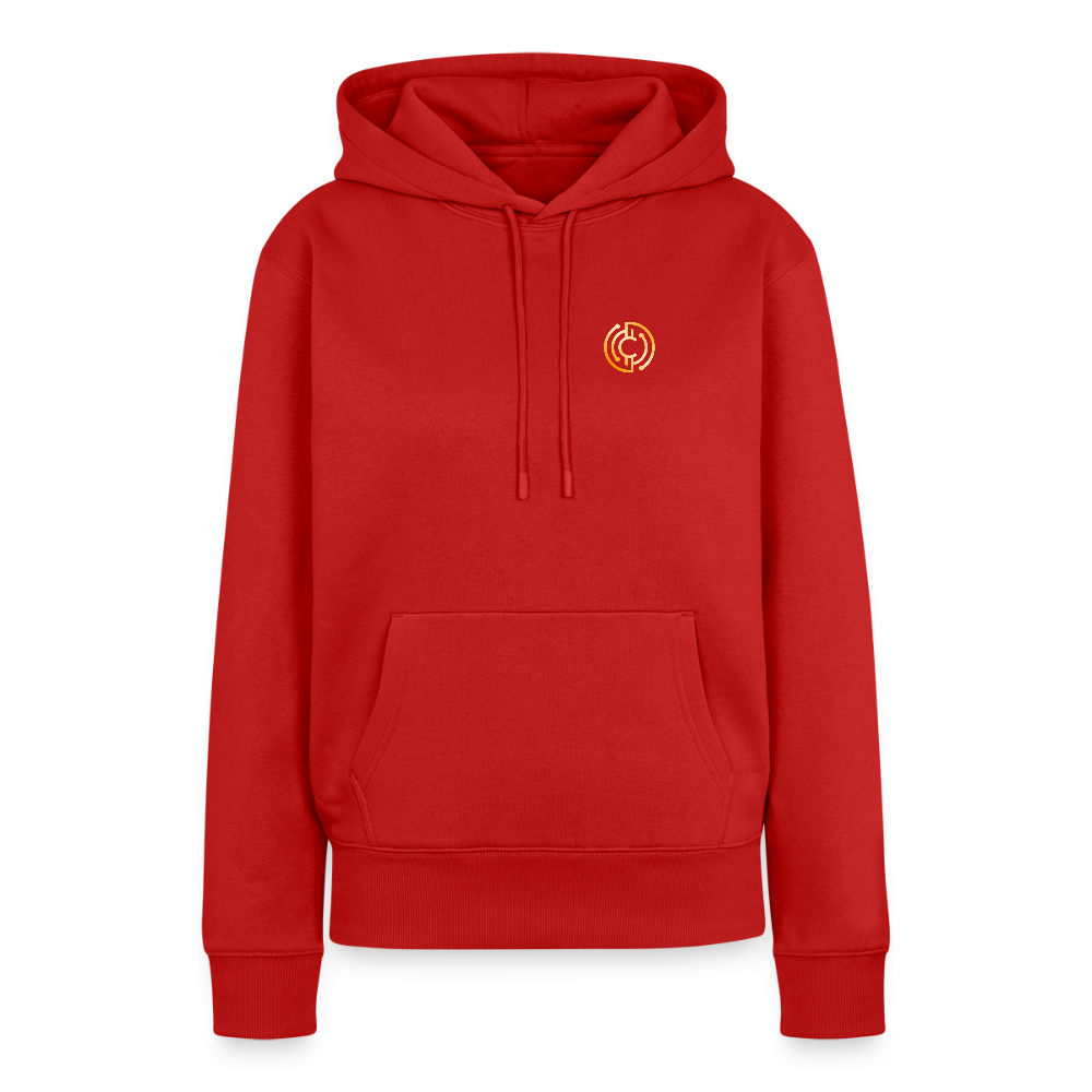 Frauen Premium Hoodie The City + Logo - Rot