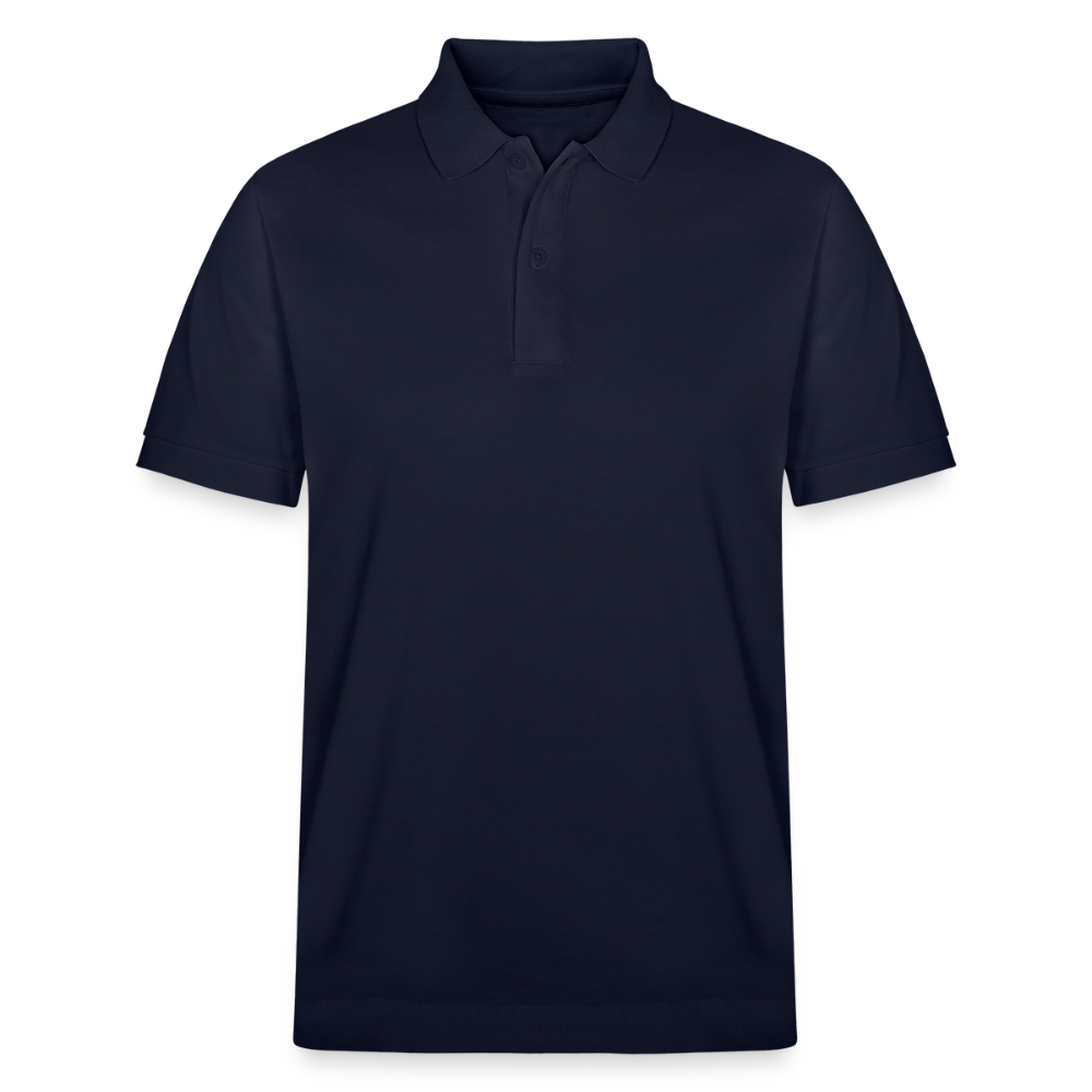 Bio-Poloshirt Herren mit dem klassischen CryptoCity Schriftug - Navy