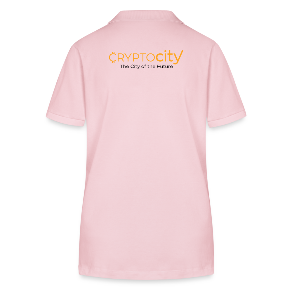 Frauen Bio-Poloshirt The City of the Future - Hellrosa