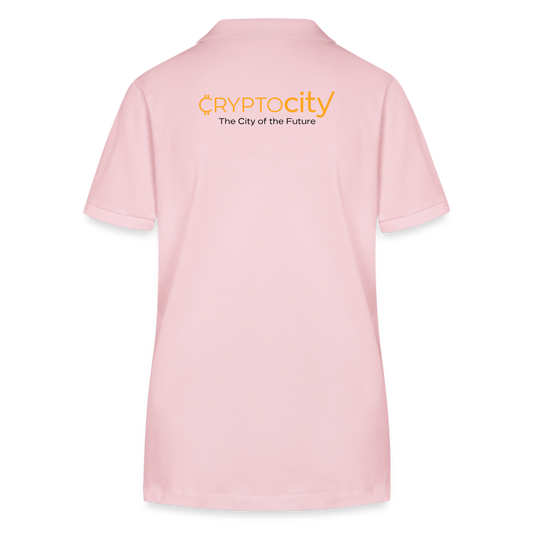 Frauen Bio-Poloshirt The City of the Future - Hellrosa