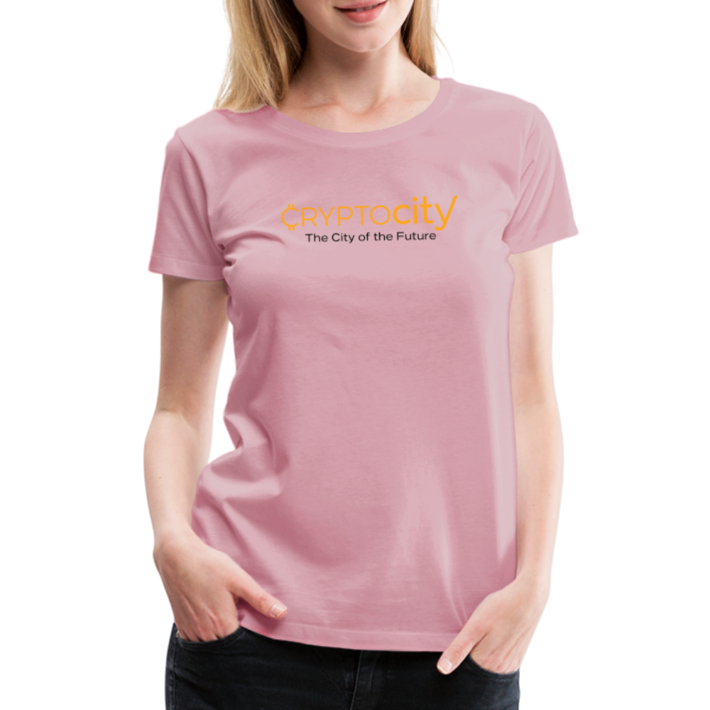 Frauen Premium T-Shirt The City of the Future - Hellrosa