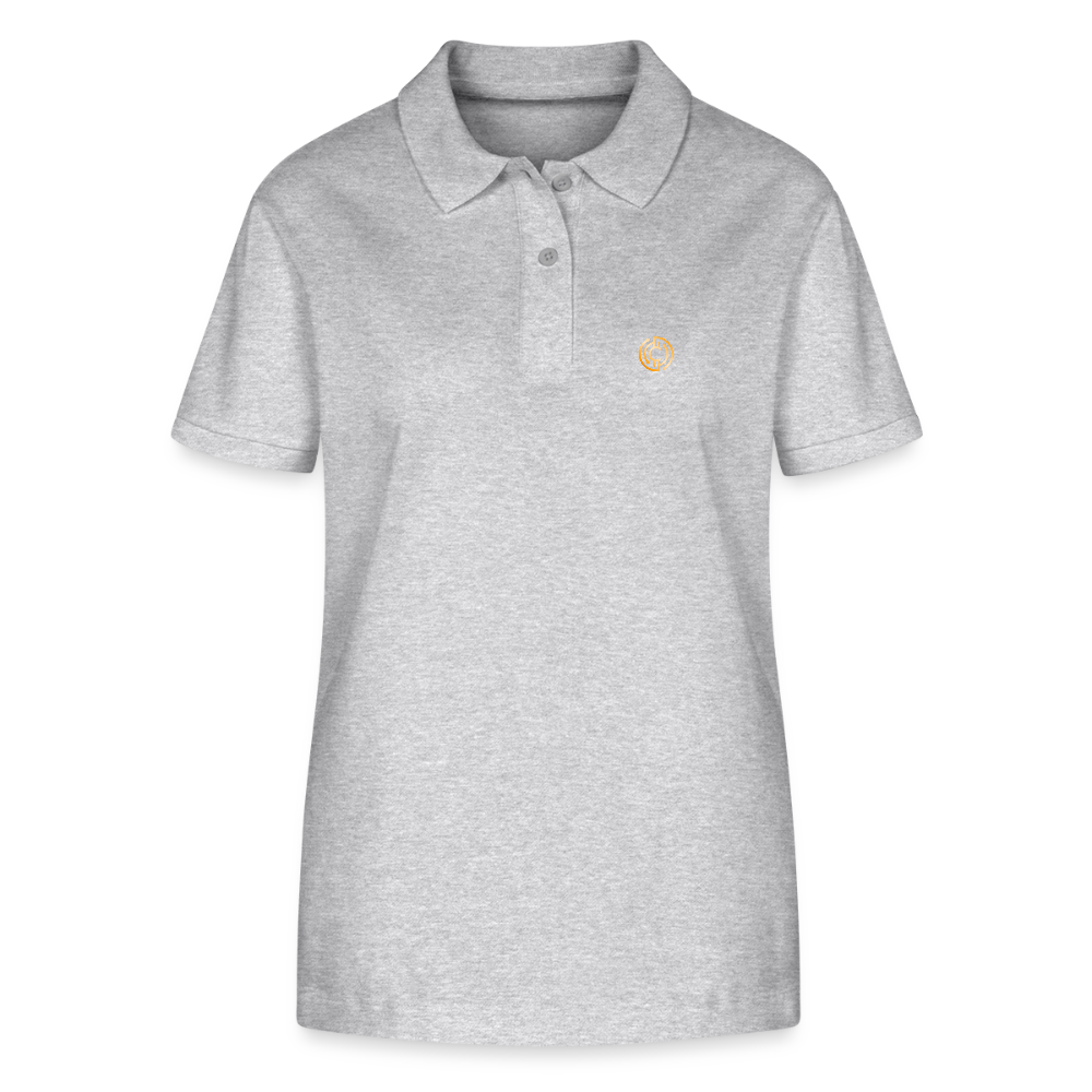 Frauen Bio-Poloshirt Logo - Grau meliert
