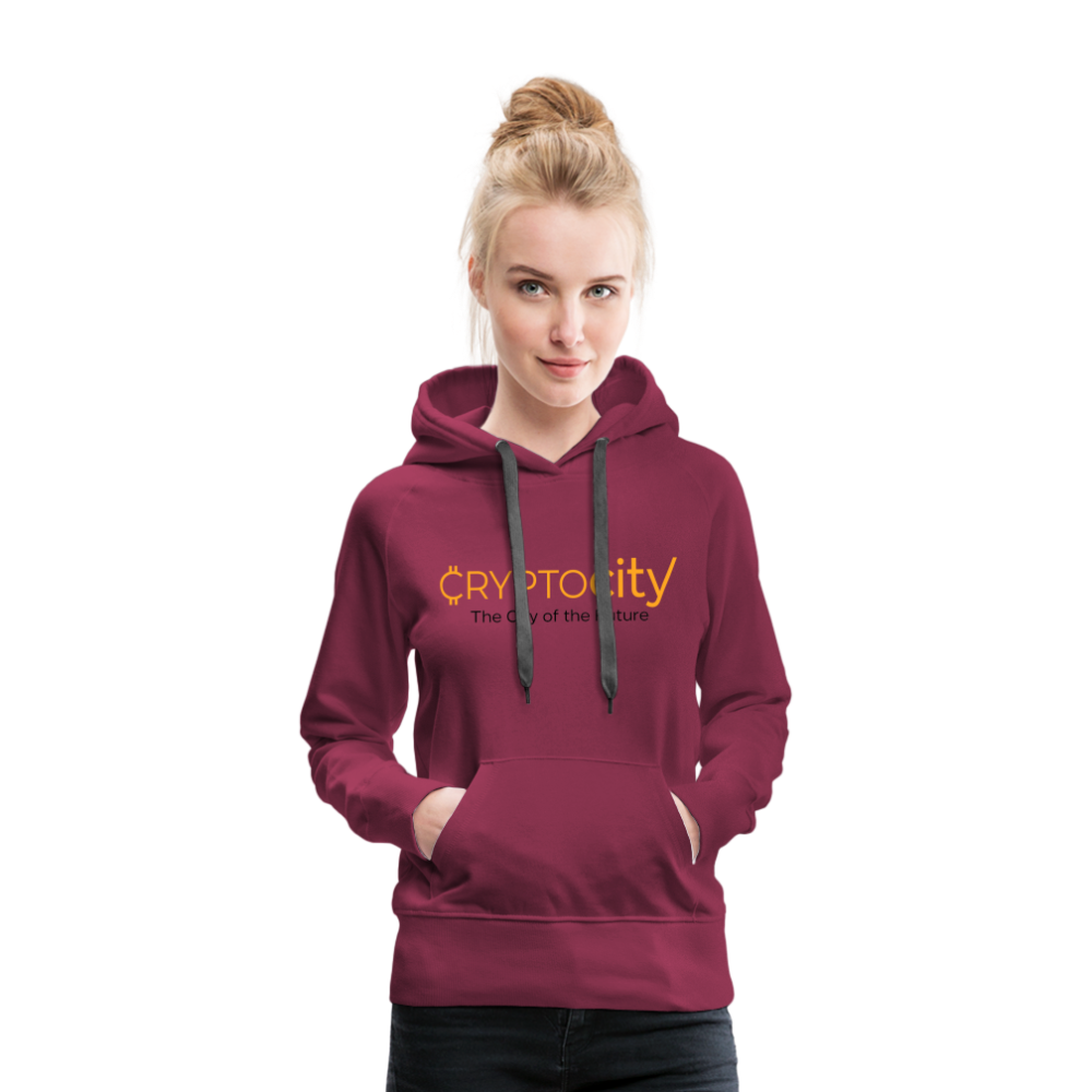 Frauen Premium Hoodie The City of the Future - Bordeaux