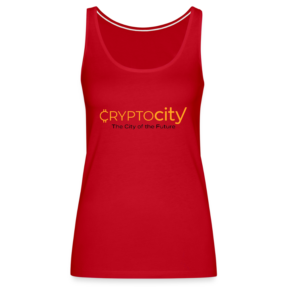 Frauen Premium Tank Top The City of the Future - Rot