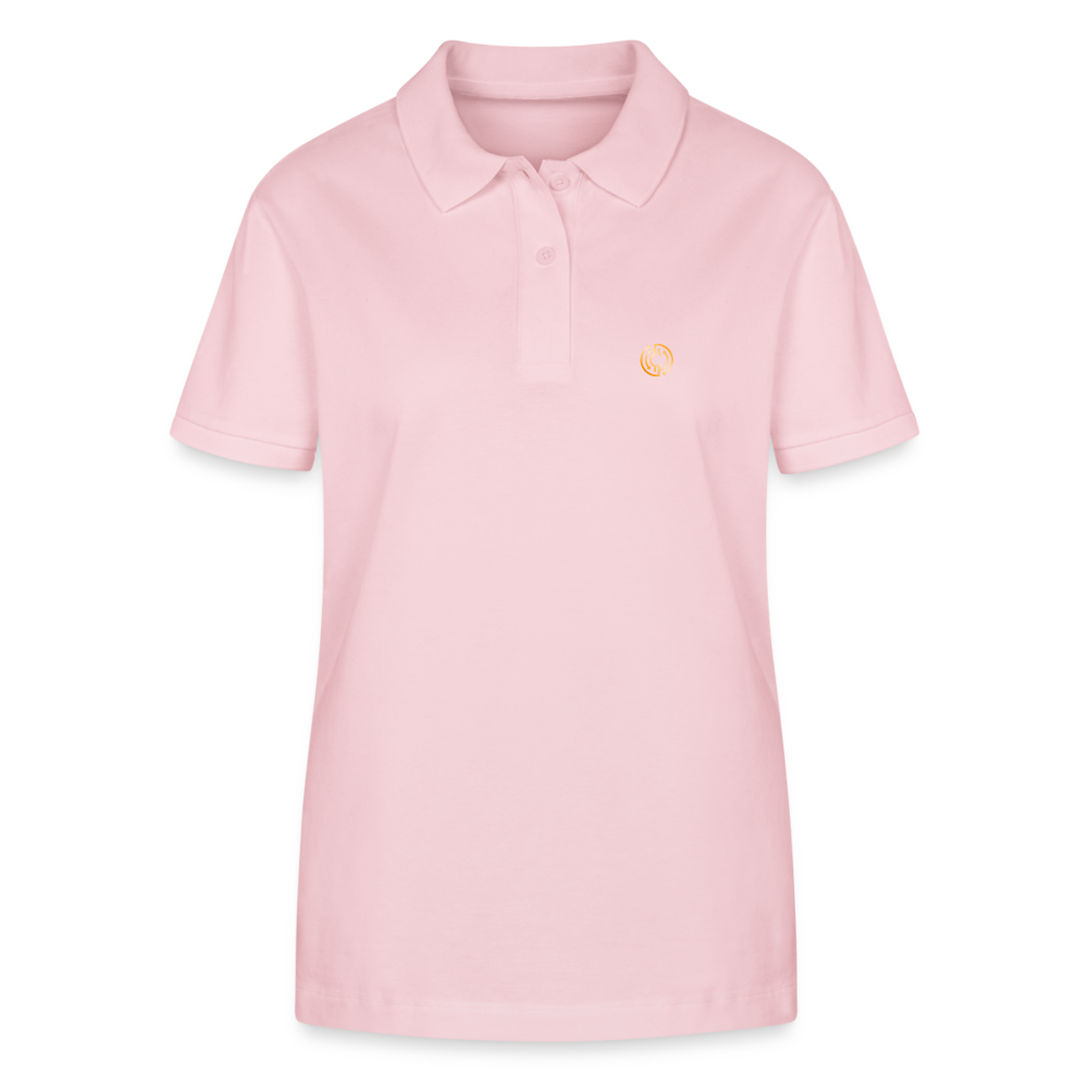 Frauen Bio-Poloshirt The City + Logo - Hellrosa