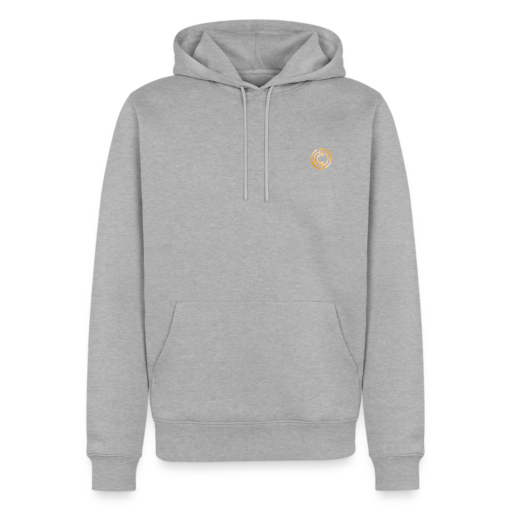 Männer Premium Hoodie Logo - Grau meliert
