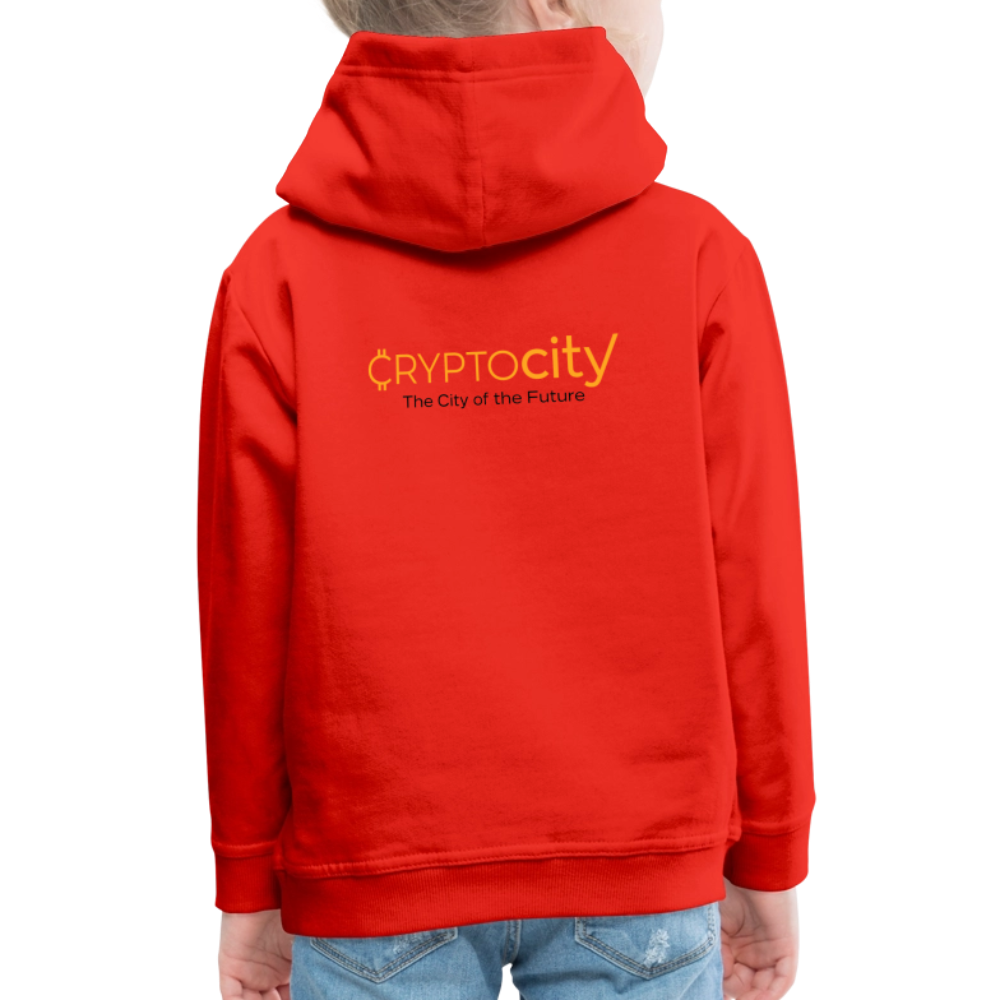 Kinder Premium Hoodie The City + Logo - Rot