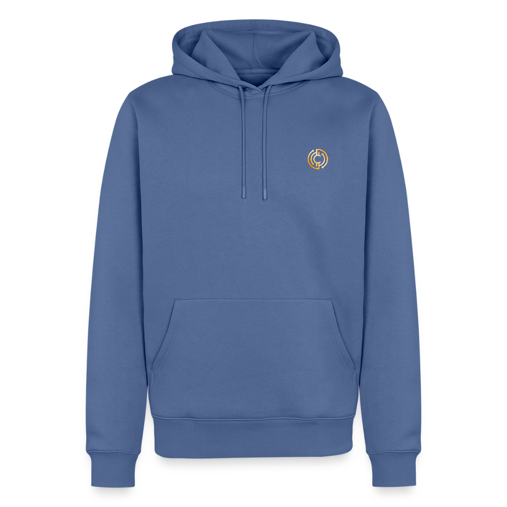 Männer Premium Hoodie The City + Logo - Taubenblau
