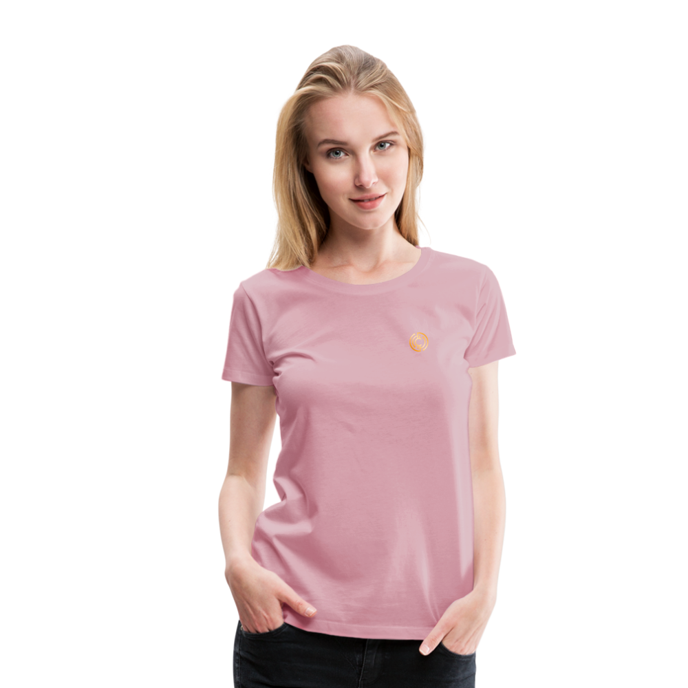 Frauen Premium T-Shirt The City + Logo - Hellrosa