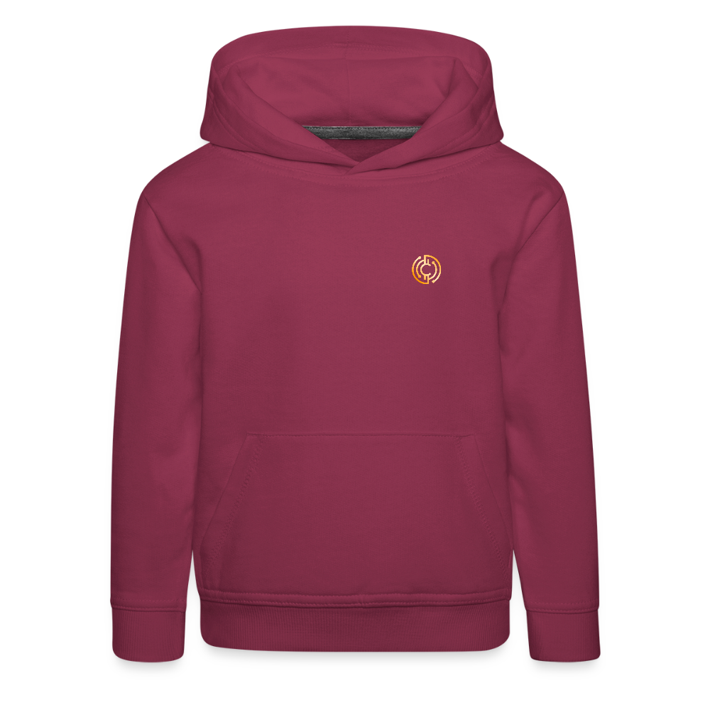 Kinder Premium Hoodie The City + Logo - Bordeaux